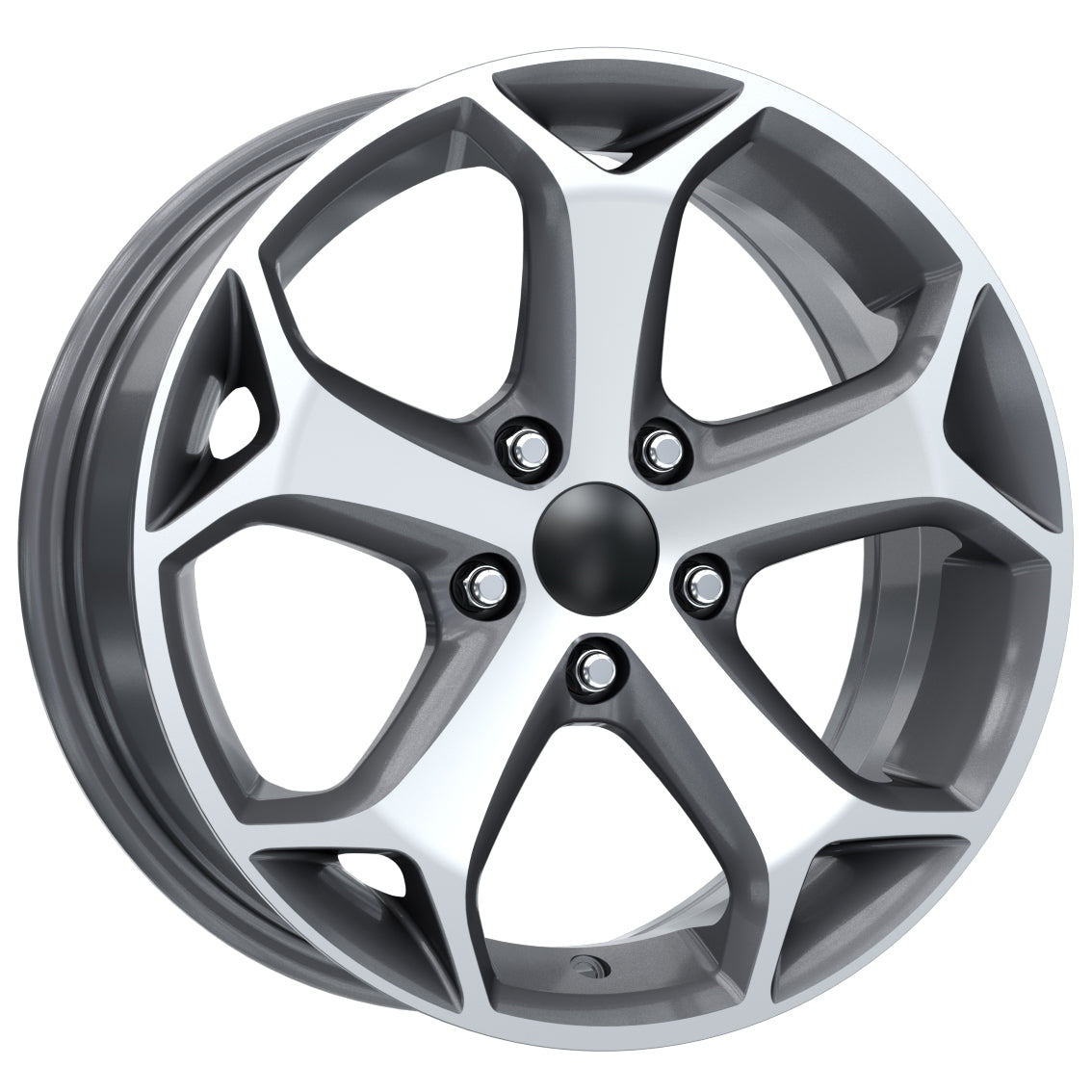 R1 Wheels 16 inç 4*108 ET40 Füme Jant Takımı (J-1201) - KolayOto