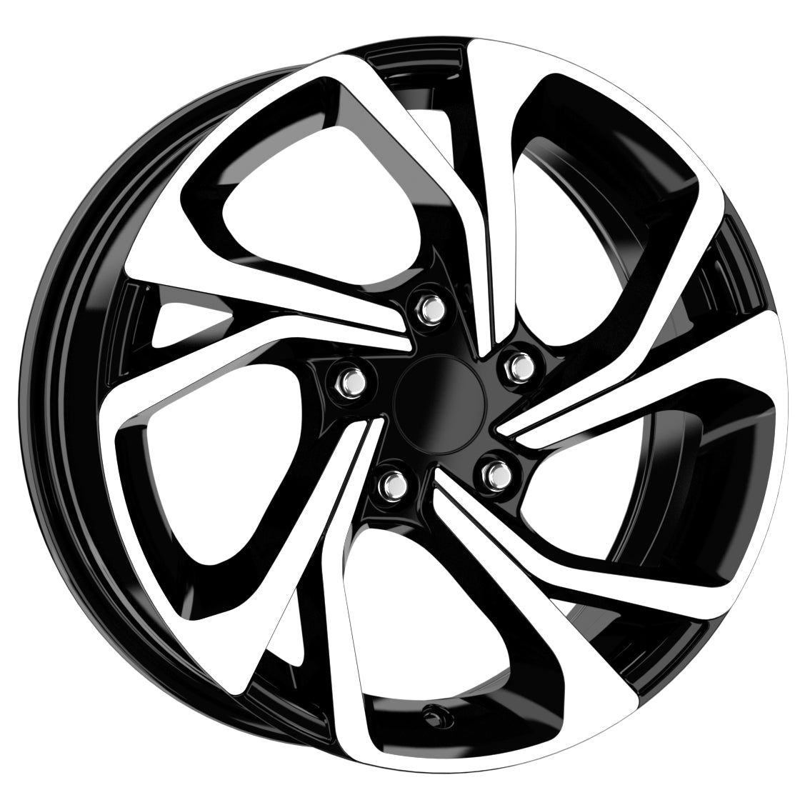 R1 Wheels 17 inç 5*114.3 ET40 Parlak Siyah Jant Takımı (2556) - KolayOto