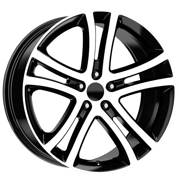 R1 Wheels 18 inç 5*112 ET40 Parlak Siyah Jant Takımı (J-3587) - KolayOto