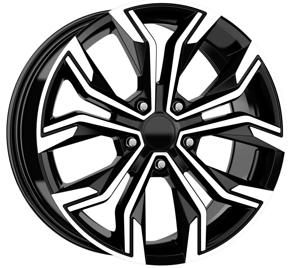 R1 Wheels 17 inç 4*100 ET40 Parlak Siyah Jant Takımı (J-3706) - KolayOto