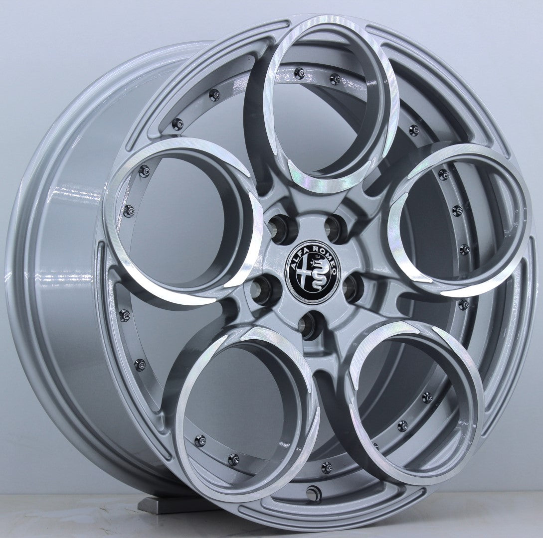 R1 Wheels 17 inç 5*100 Metalik Gri Jant Takımı (J-3108) - KolayOto