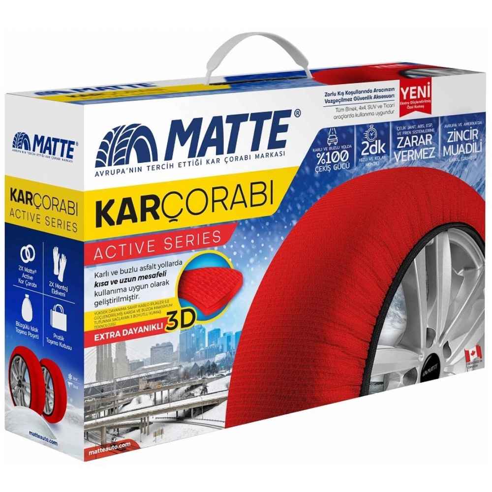 Matte Kar Çorabı Active Series Kırmızı X-Large