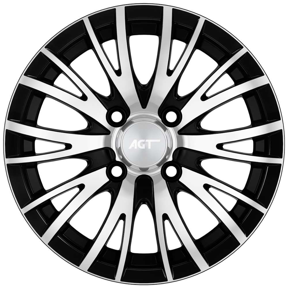AGT Wheels 14 inç 4*108 ET20 Parlak Siyah Jant Takımı (J-4471)