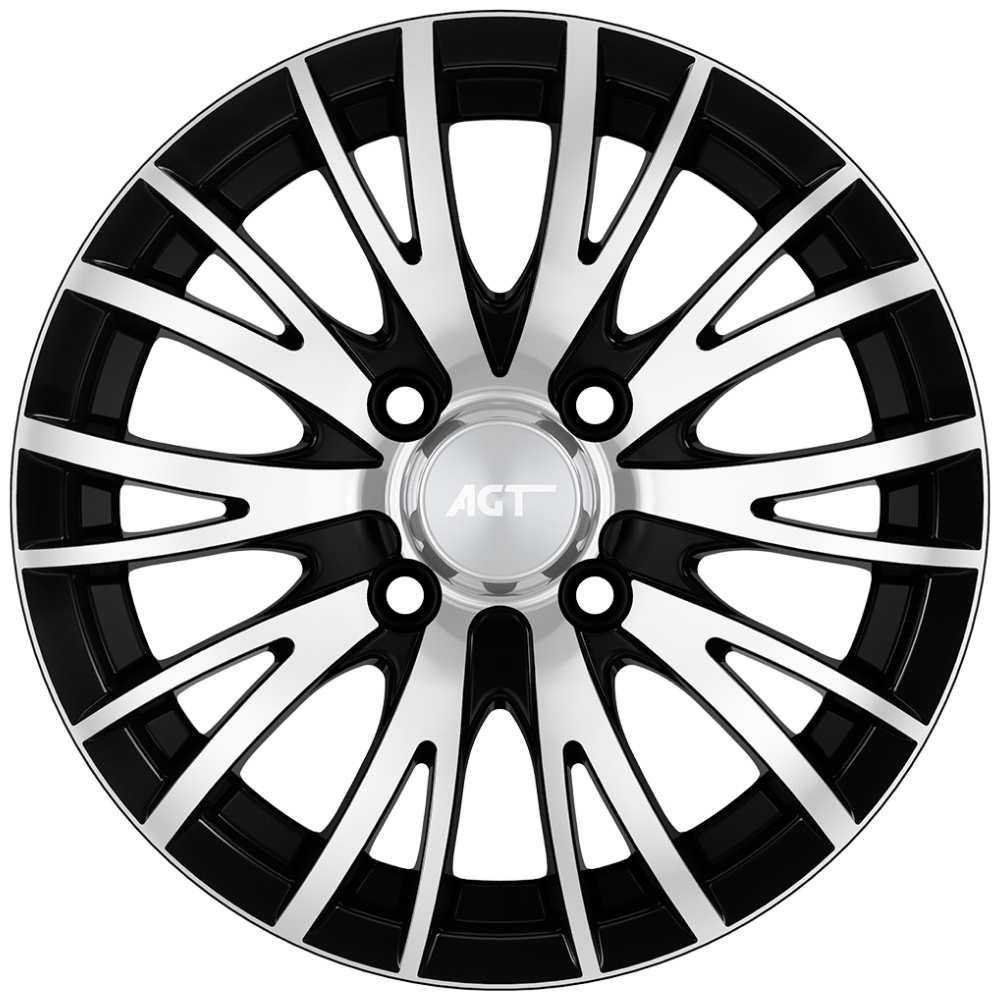 AGT Wheels 14 inç 4*108 ET25 Parlak Siyah Jant Takımı (J-4472)