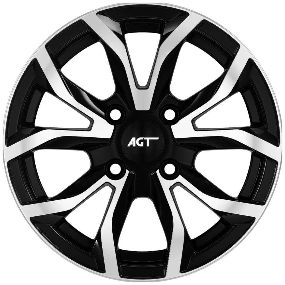 AGT Wheels 15 inç 4*108 ET35 Parlak Siyah Jant Takımı (J-4499)