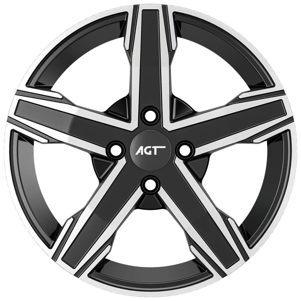 AGT Wheels 15 inç 4*114 ET35 Parlak Siyah Jant Takımı (J-4502)