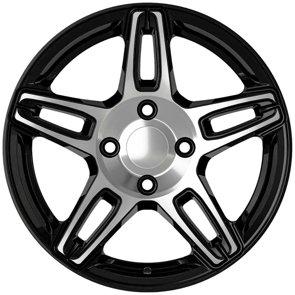 AGT Wheels 15 inç 4*100 ET35 Parlak Siyah Jant Takımı (J-4476)