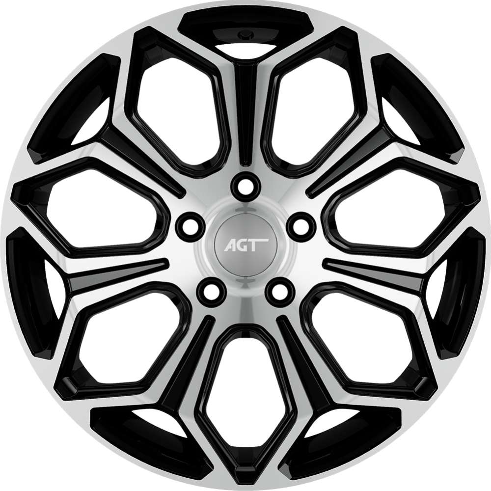 AGT Wheels 17 inç 5*108 ET38 Parlak Siyah Jant Takımı (J-4596)