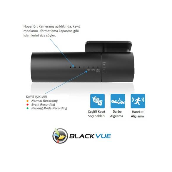 Blackvue DR590x 2CH FullHD Wi-Fi 2 Kameralı Araç Kamerası - KolayOto