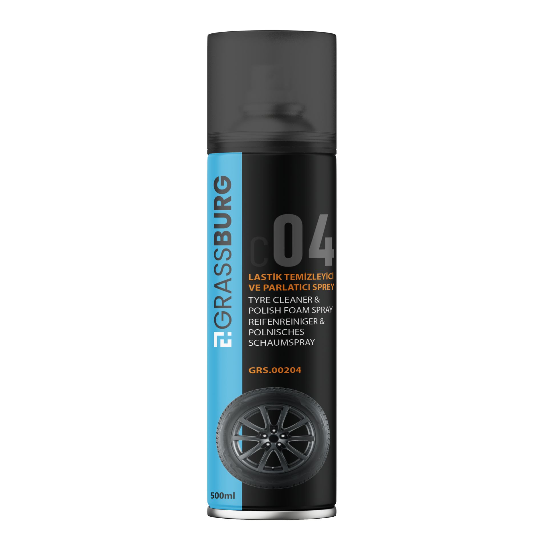 GrassBurg Lastik Temizleyici Ve Parlatıcı Spreyi (500 Ml) - 00204