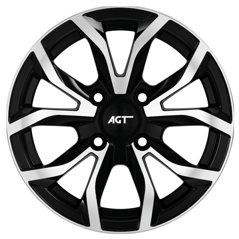 AGT Wheels 16 inç 4*100 ET35 Siyah-Beyaz Jant Takımı (J-6241)