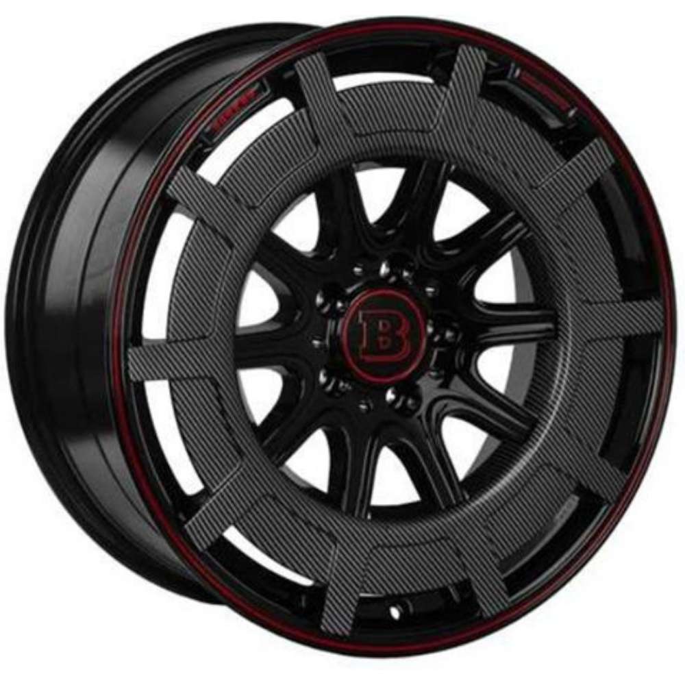 RC 19 inç 5*112 ET48 Siyah-Kırmızı Jant Takımı (J-5019)