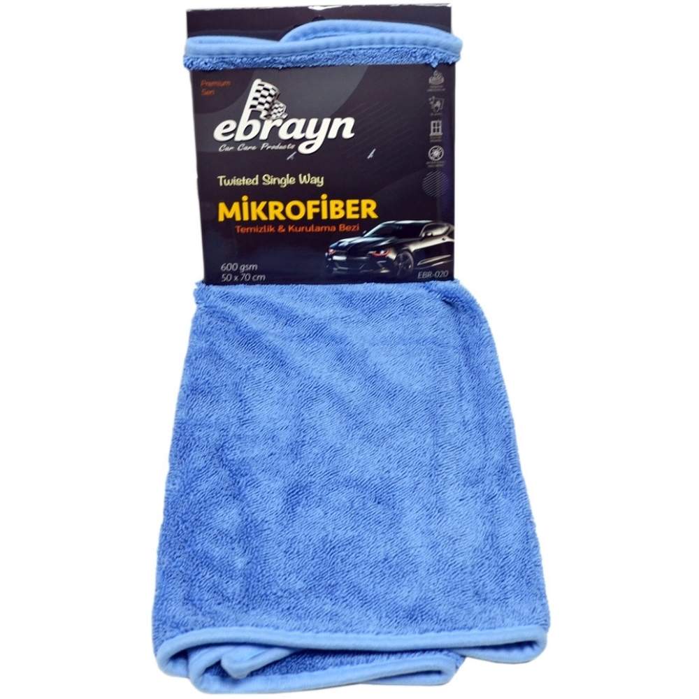 Ebrayn Mikrofiber Bez Twisted Tek Yönlü 600 gsm 50x70cm Renkli
