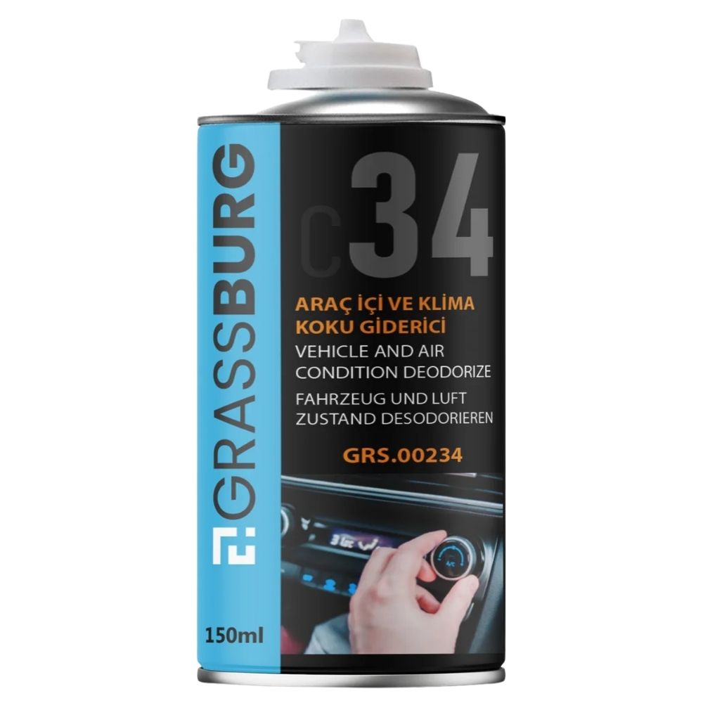 GrassBurg Araç İçi Ve Klima Koku Giderici - Aqua Fres Spreyi (150 Ml) - 00235