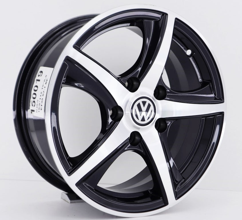 R1 Wheels 15 inç 5*112 ET35 Siyah Jant Takımı (J-1036)