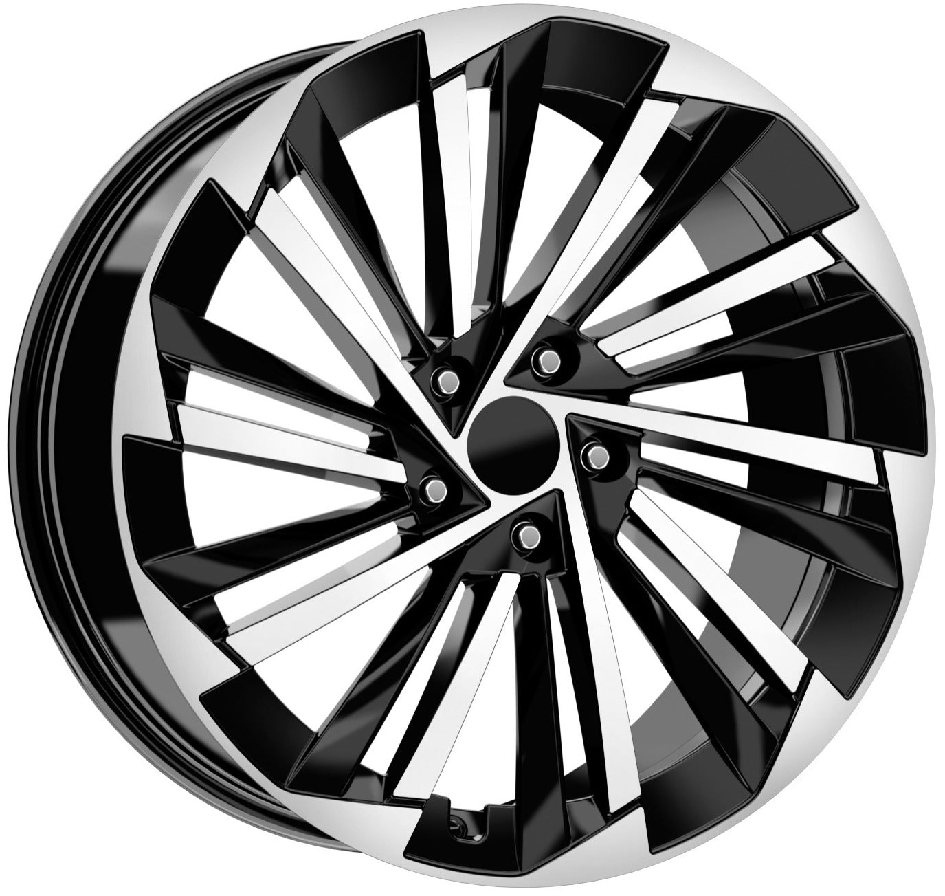 R1 Wheels 18 inç 5*112 ET40 Parlak Siyah Jant Takımı (J-3670) - KolayOto