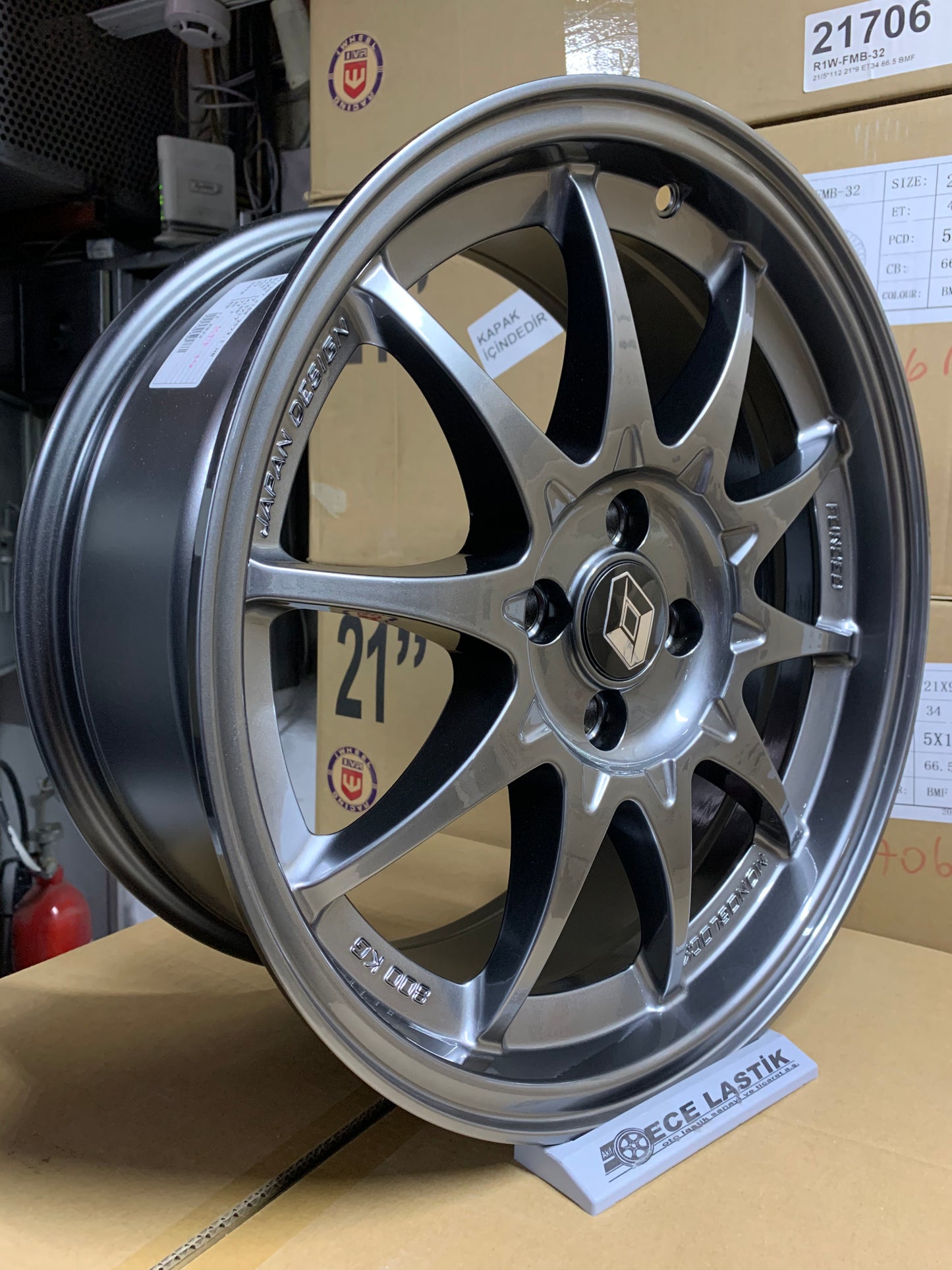 EMR 17 inç 5*100 ET35 Siyah Jant Takımı (J-1955) - KolayOto