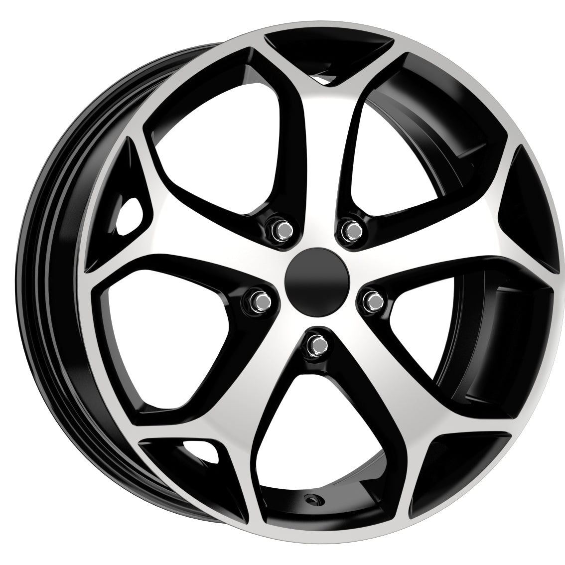 R1 Wheels 16 inç 5*108 ET40 Parlak Siyah Jant Takımı (J-871) - KolayOto