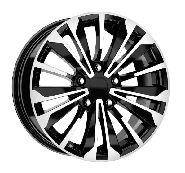R1 Wheels 16 inç 5*114.3 ET40 Parlak Siyah Jant Takımı (J-606) - KolayOto