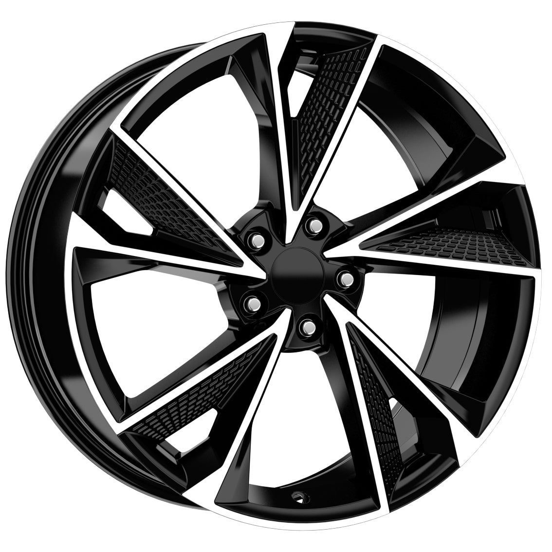 R1 Wheels 20 inç 5*112 ET45 Parlak Siyah Jant Takımı (J-3779) - KolayOto