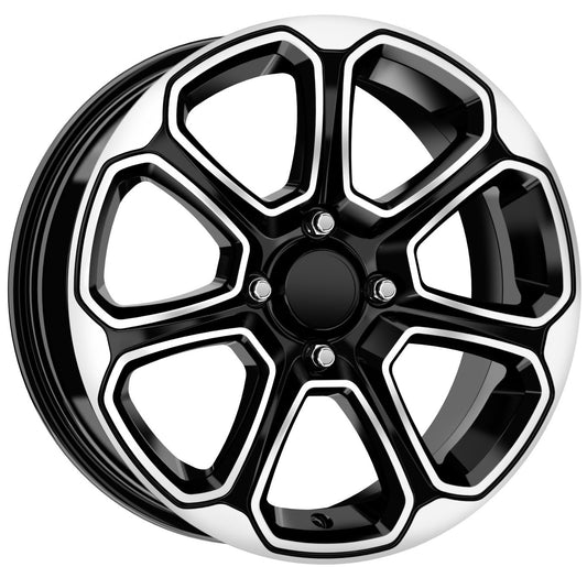 R1 Wheels 15 inç 5*108 ET35 Parlak Siyah Jant Takımı (J-3654)