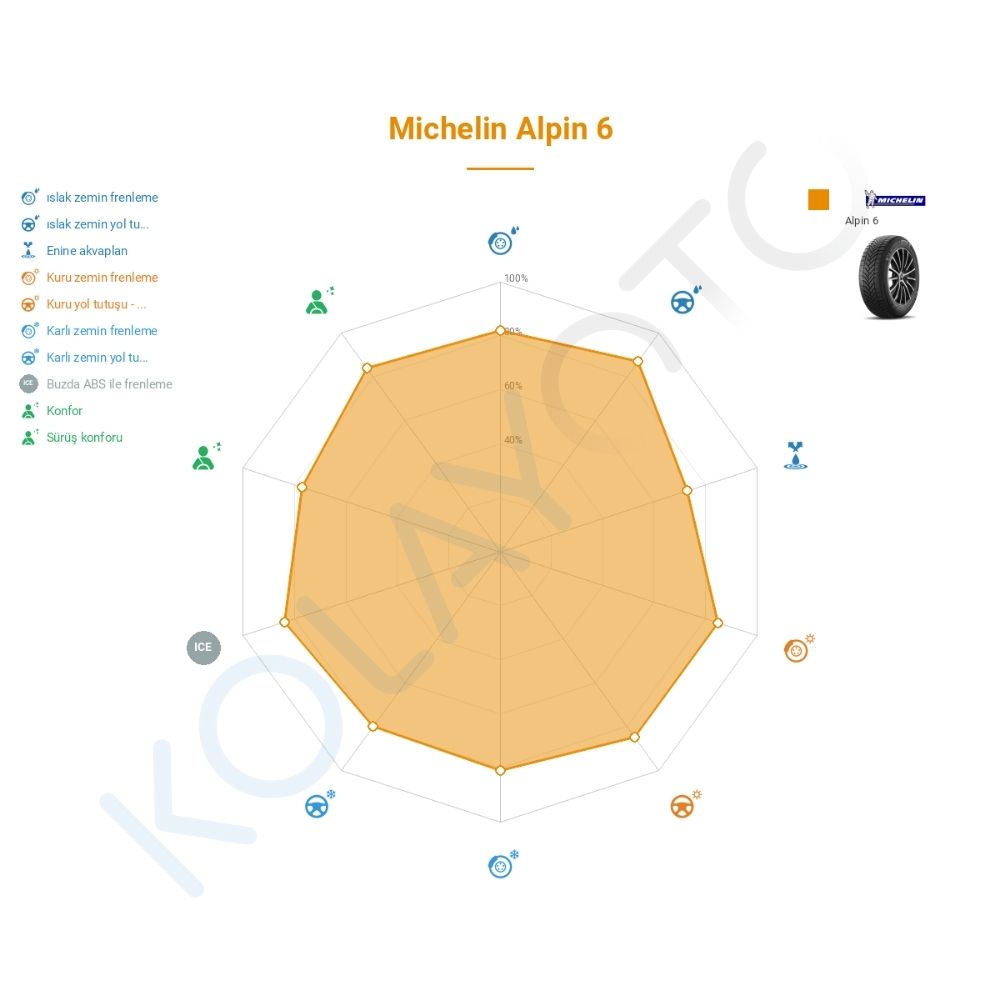 Michelin Alpin 6 215/50R19 93T Lastiğinin Farklı Sürüş Koşullarına Göre Genel Performans Profili