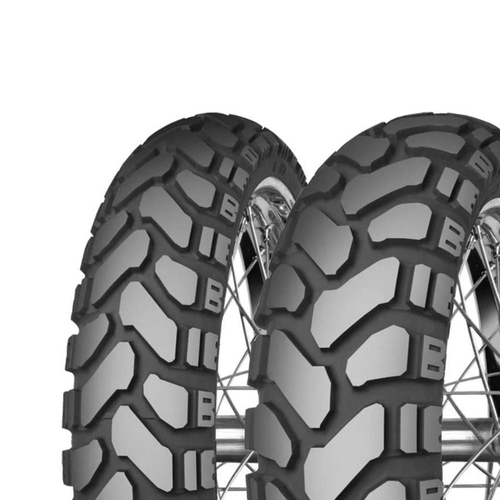 Mitas Enduro Trail E07 Plus 90/90B21 62H ve 120/80B18 54H Tubeless Motosiklet Ön-Arka Takım Lastiği Modelleri