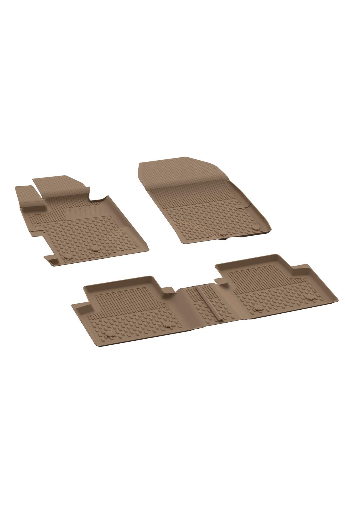 Sahler Honda Civic 2006-2012 Uyumlu 4.5D Havuzlu Bej Oto Paspas Takımı - KolayOto