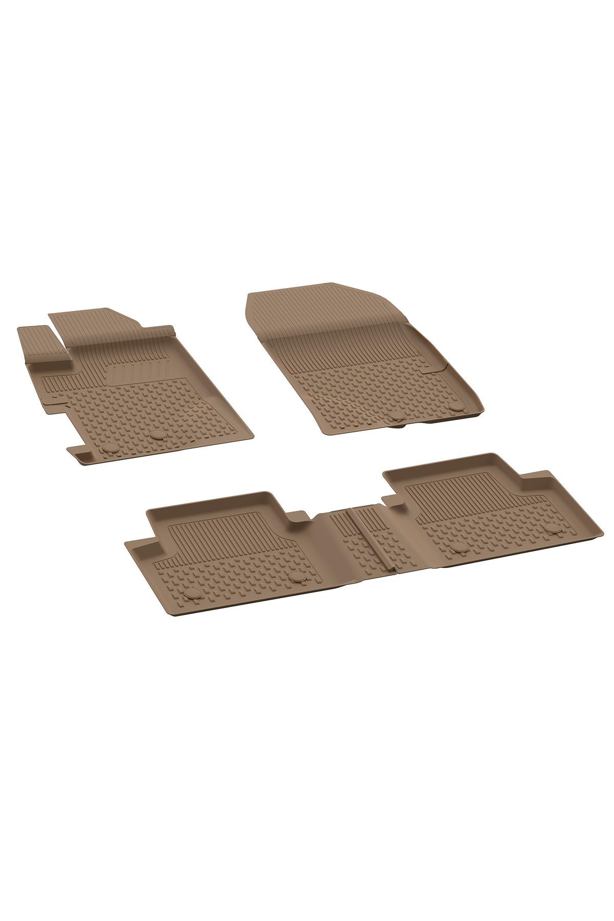 Sahler Honda Civic 2012-2015 Uyumlu 4.5D Havuzlu Bej Oto Paspas Takımı - KolayOto