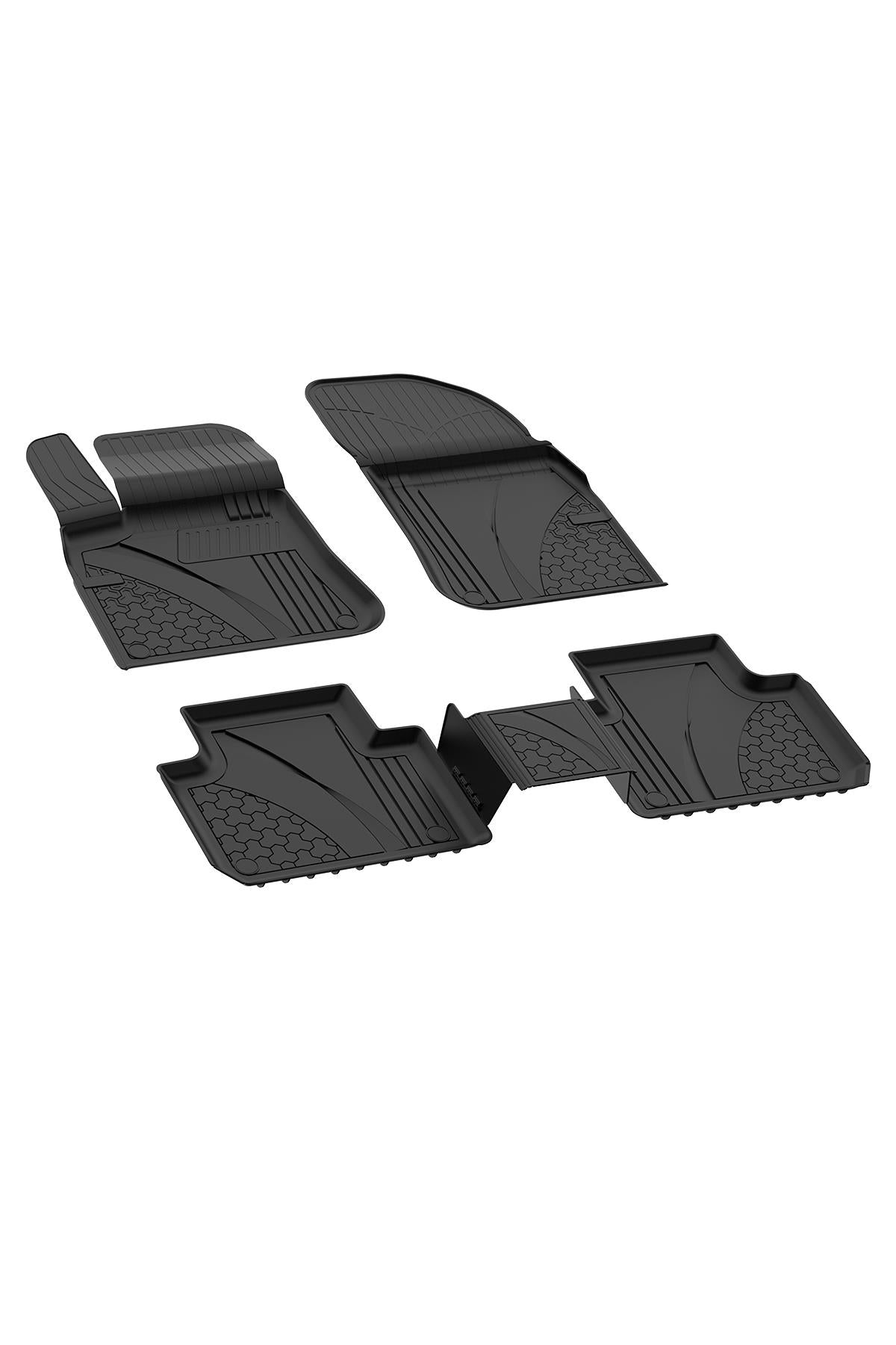 Sahler Audi Q7 2015+ Uyumlu 4.5D Havuzlu Siyah Oto Paspas Takımı - KolayOto