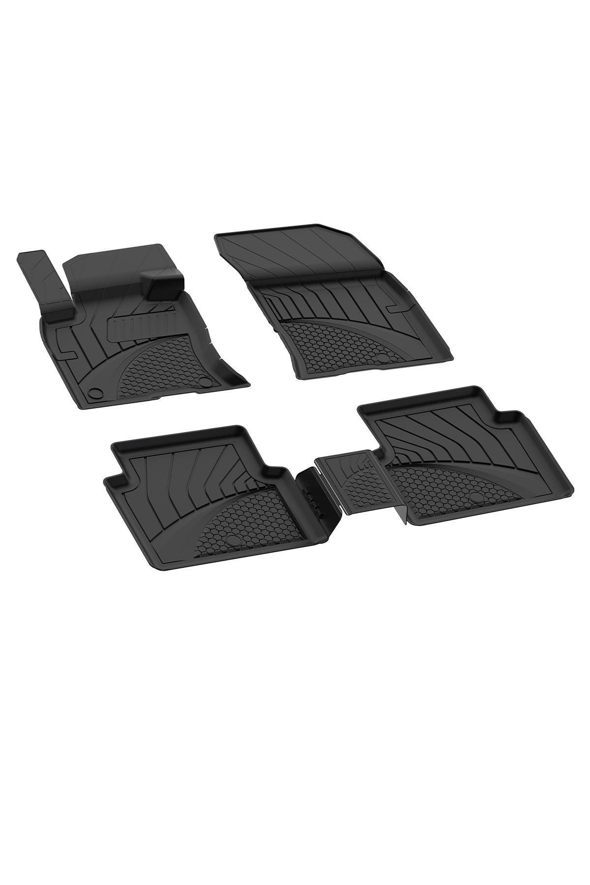 Sahler Ford Kuga 2020+ Uyumlu 4.5D Havuzlu Siyah Oto Paspas Takımı - KolayOto