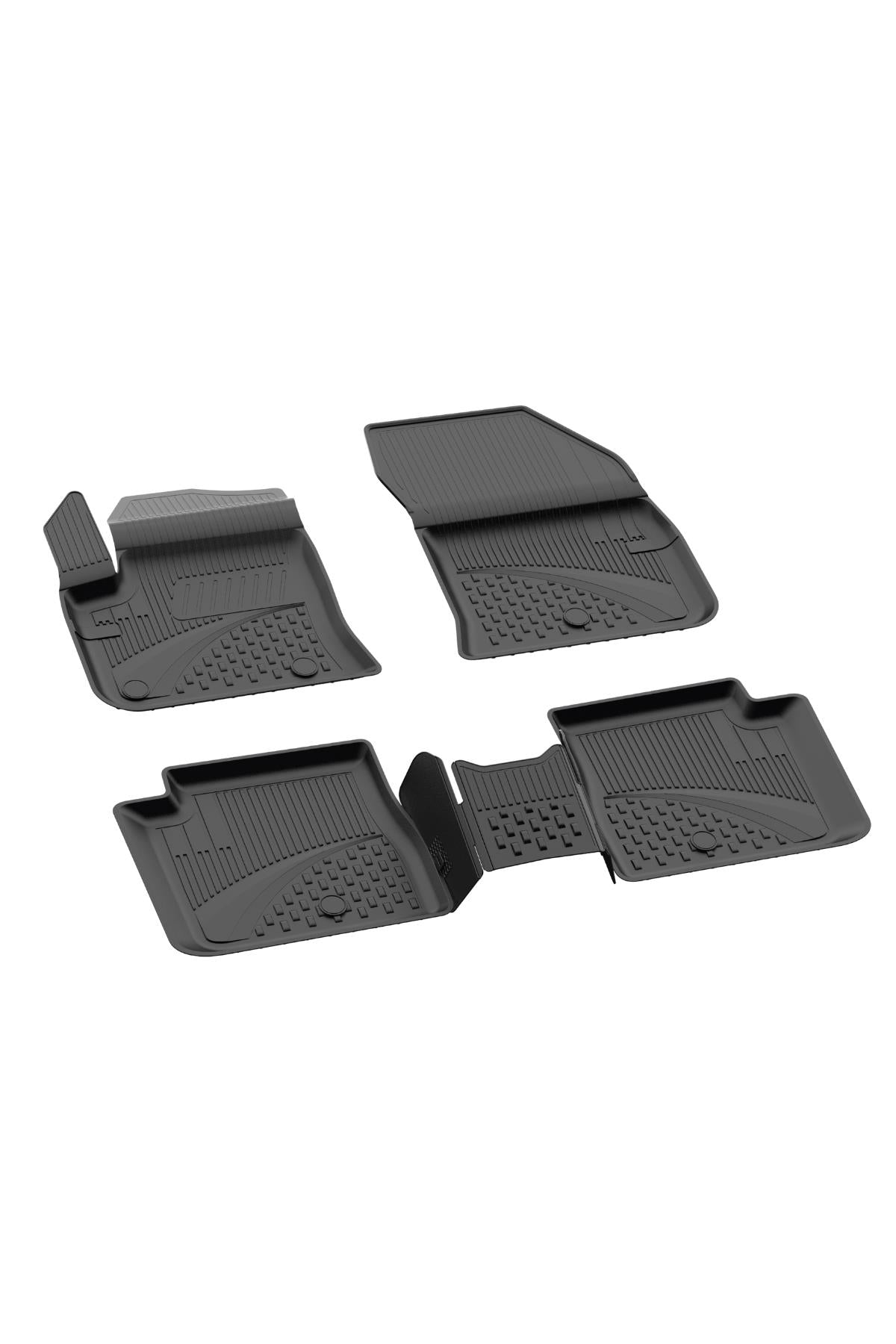 Sahler Peugeot 2008 2020+ Uyumlu 4.5D Havuzlu Siyah Oto Paspas Takımı - KolayOto