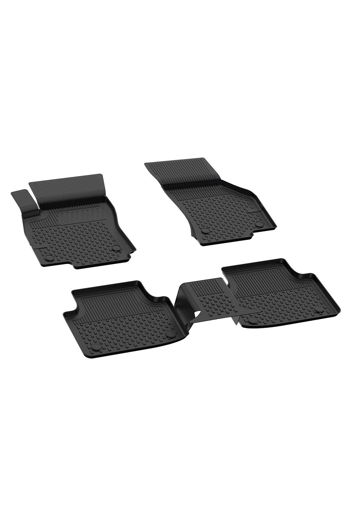 Sahler Seat Leon 4 TSI / Cupra Leon (Manuel) 2021+ Uyumlu 4.5D Havuzlu Siyah Oto Paspas Takımı - KolayOto