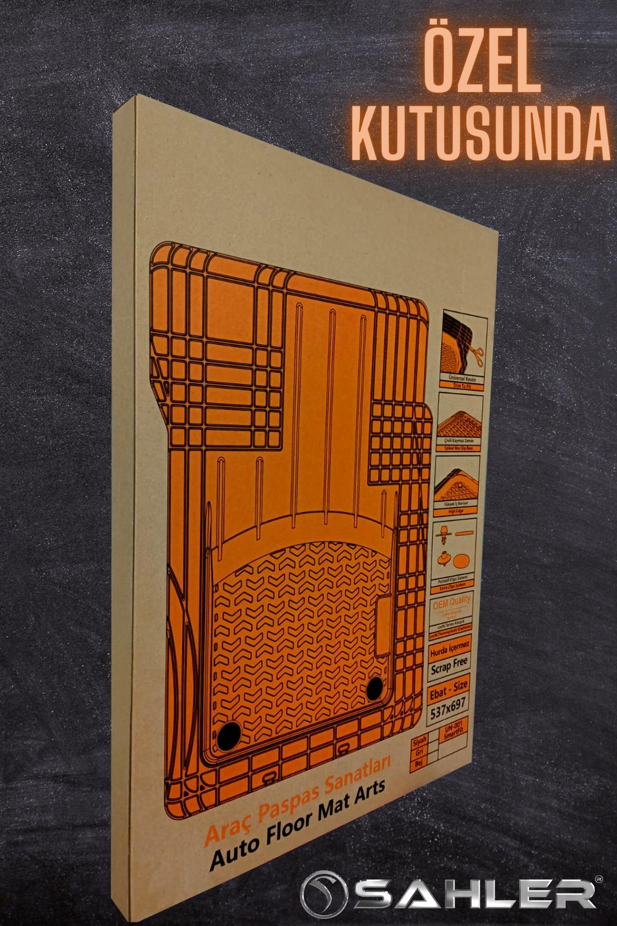 Sahler Universal TPE Oto Paspas Smartfit Siyah Oto Paspas Takımı - KolayOto