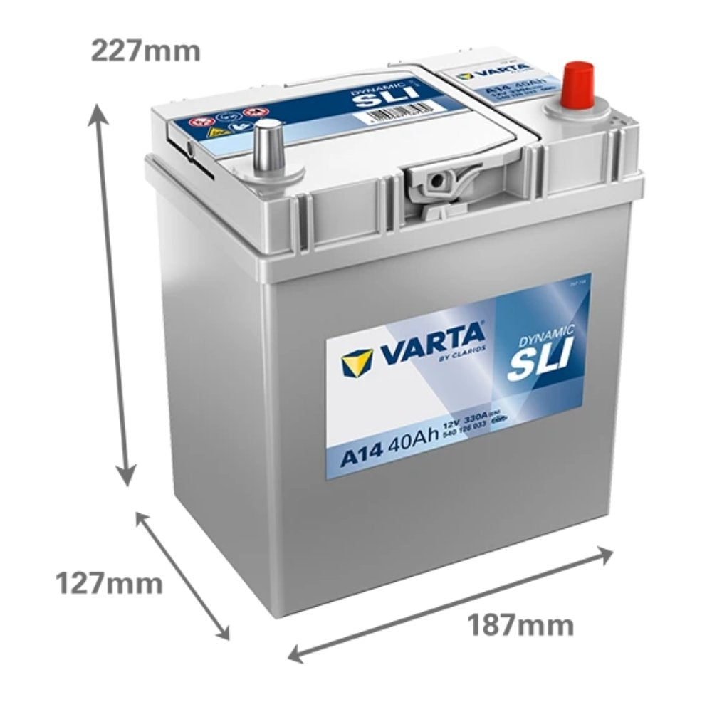 Varta Blue Dynamic A14 12V 40 Ah 330A (EN) İnce Kutup Akü Modelleri