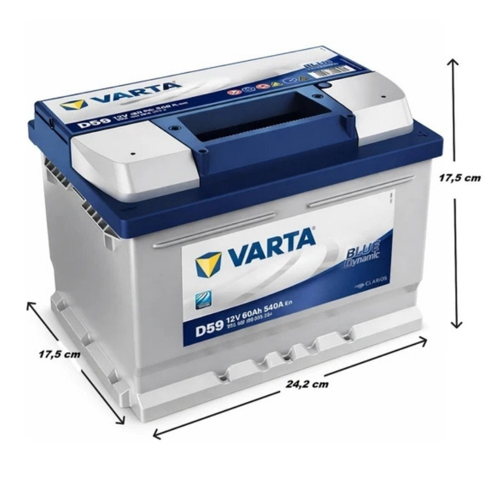 Varta Blue Dynamic D59 12V 60 Ah 540A (EN) Alçak Tip Akü Modelleri