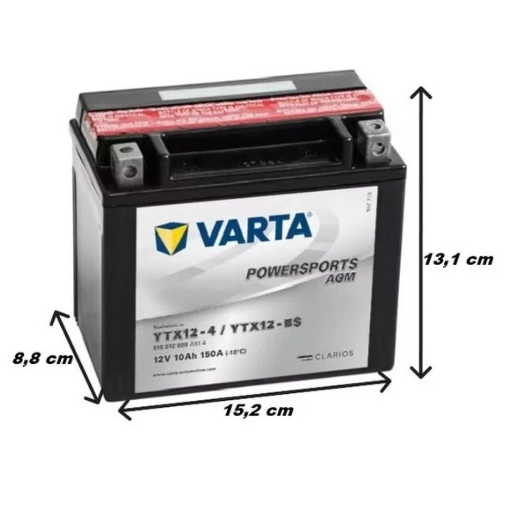 Varta Powersports YTX12-BS AGM Start-Stop 12V 10 Ah Motosiklet Aküsü Modelleri