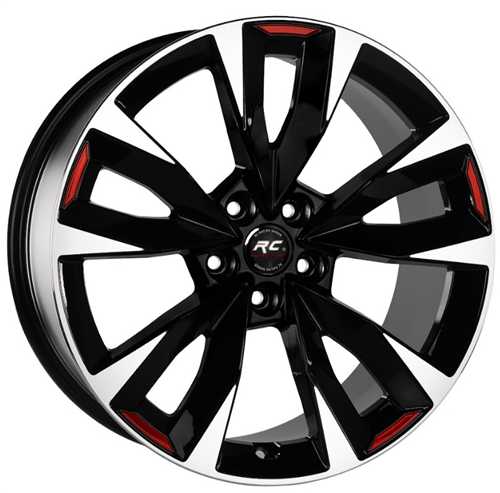 R1 Wheels 19 inç 5*112 ET35 Siyah/Kırmızı Jant Takımı (J-3715) - KolayOto