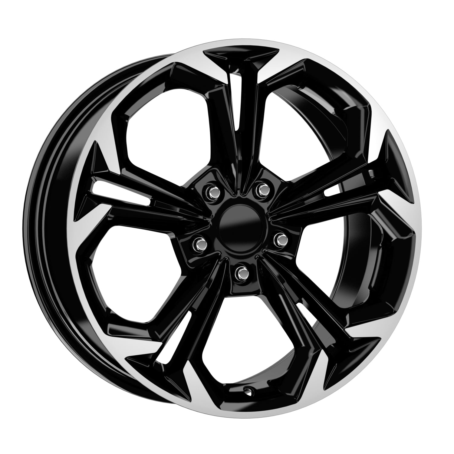 R1 Wheels 17 inç 5*114.3 ET40 Parlak Siyah Jant Takımı (J-1186) - KolayOto