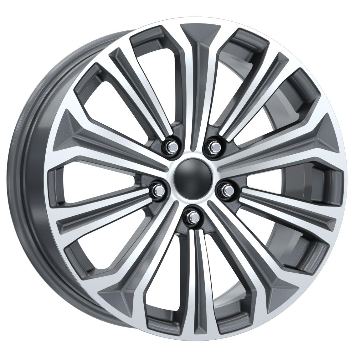 R1 Wheels 15 inç 5*114.3 ET39 Füme Jant Takımı (J-610) - KolayOto