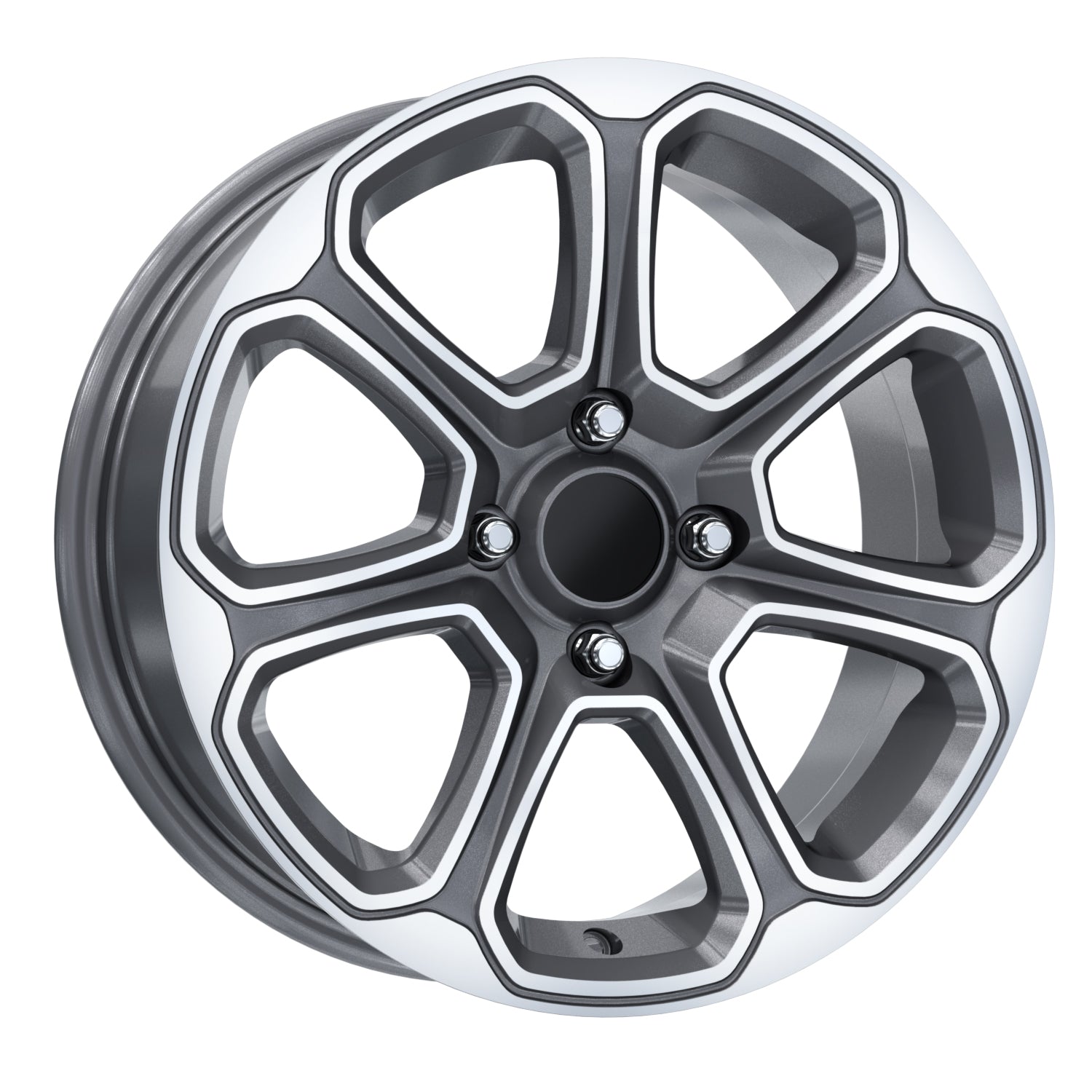 R1 Wheels 15 inç 5*108 ET35 Füme Jant Takımı (J-3748)