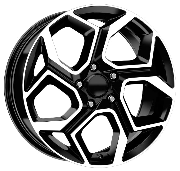 R1 Wheels 17 inç 4*100 ET40 Parlak Siyah Jant Takımı (J-3072) - KolayOto