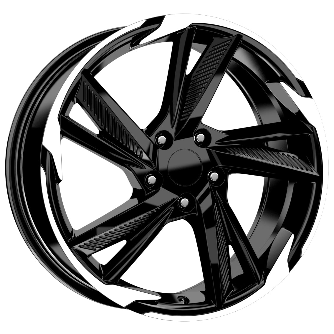 R1 Wheels 18 inç 5*108 ET45 Parlak Siyah Jant Takımı (2533) - KolayOto