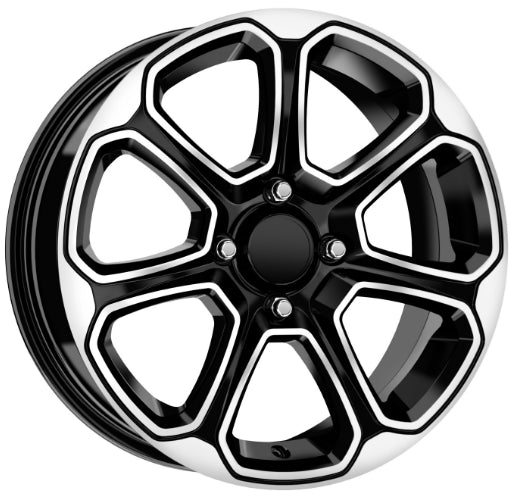 R1 Wheels 17 inç 4*108 ET25 Parlak Siyah Jant Takımı (J-3235) - KolayOto