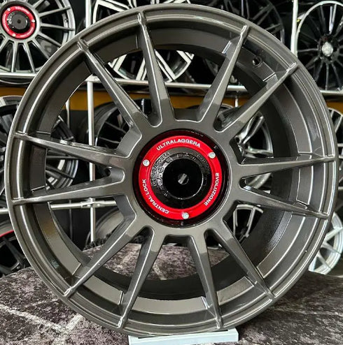 R1 Wheels 17 inç 4*100 ET35 Mat Füme Jant Takımı (J-2064) - KolayOto