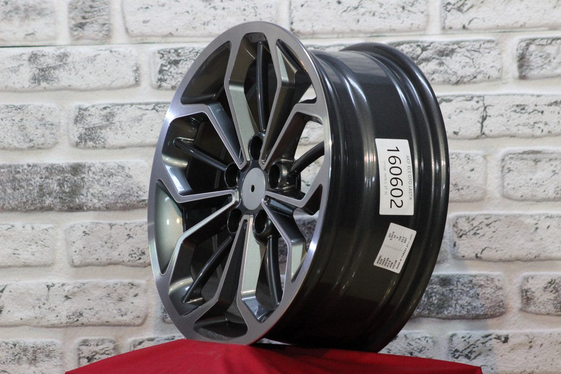 R1 Wheels 16 inç 5*108 ET35 Füme Jant Takımı (J-1341) - KolayOto