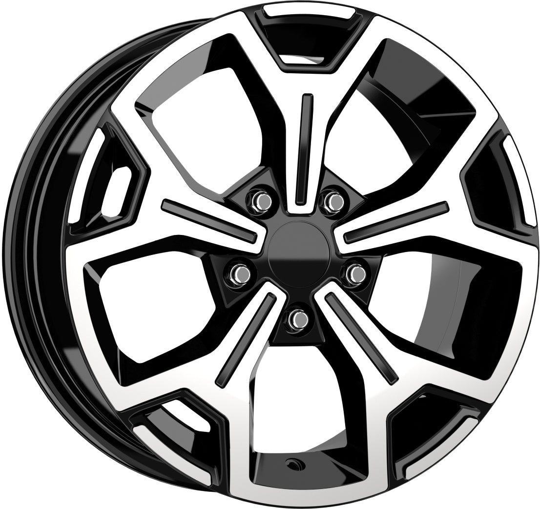 R1 Wheels 16 inç 5*114.3 ET40 Parlak Siyah Jant Takımı (J-328) - KolayOto