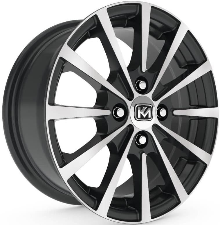 R1 Wheels 14 inç 4*108 ET34 Parlak Siyah Jant Takımı (J-1238) - KolayOto