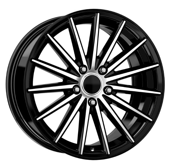 R1 Wheels 16 inç 4*100 ET35 Parlak Siyah Jant Takımı (J-3174) - KolayOto