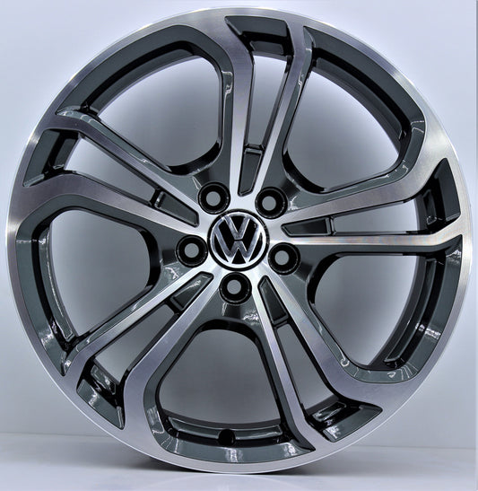 R1 Wheels 17 inç 5*100 ET40 Füme Jant Takımı (J-188) - KolayOto
